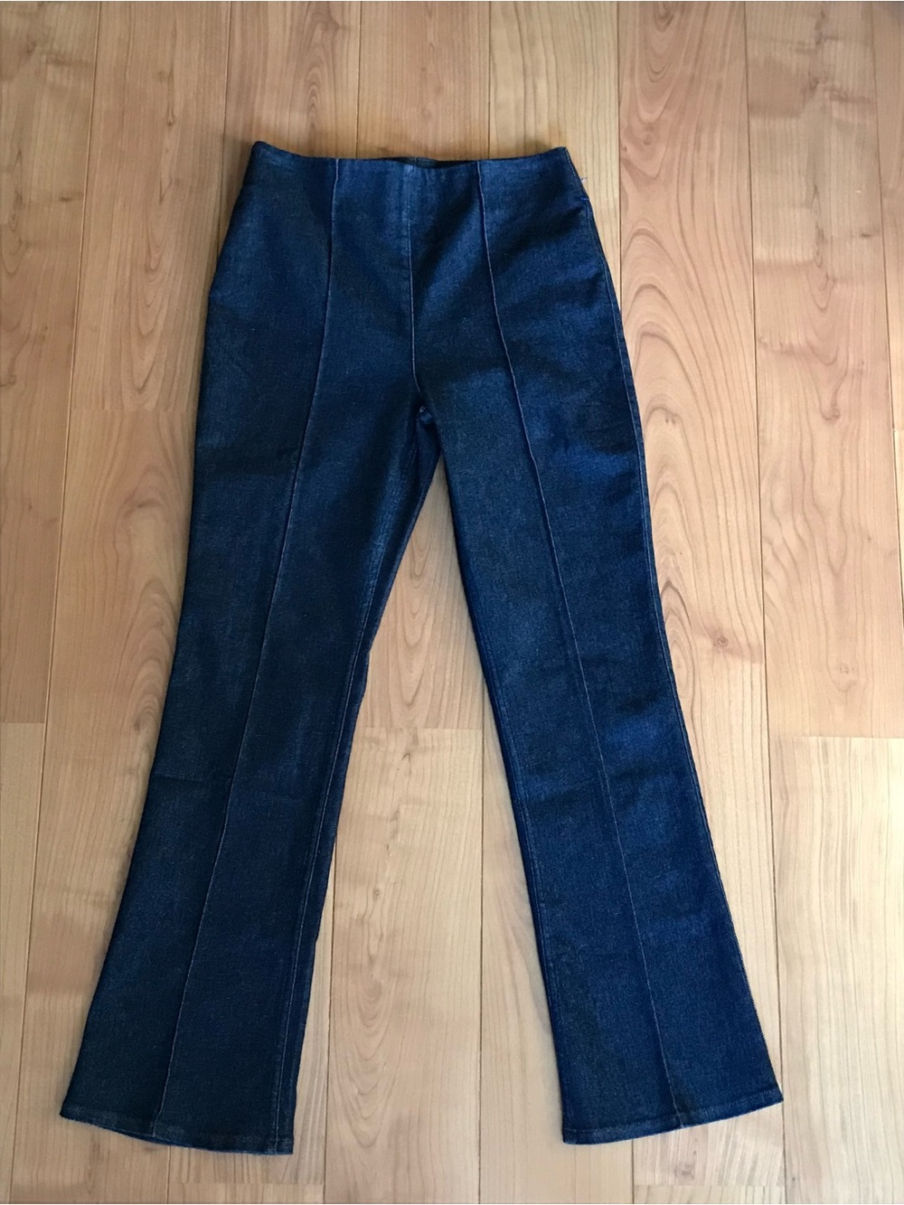 SPANX Dark Navy High-Rise Flare Jeans